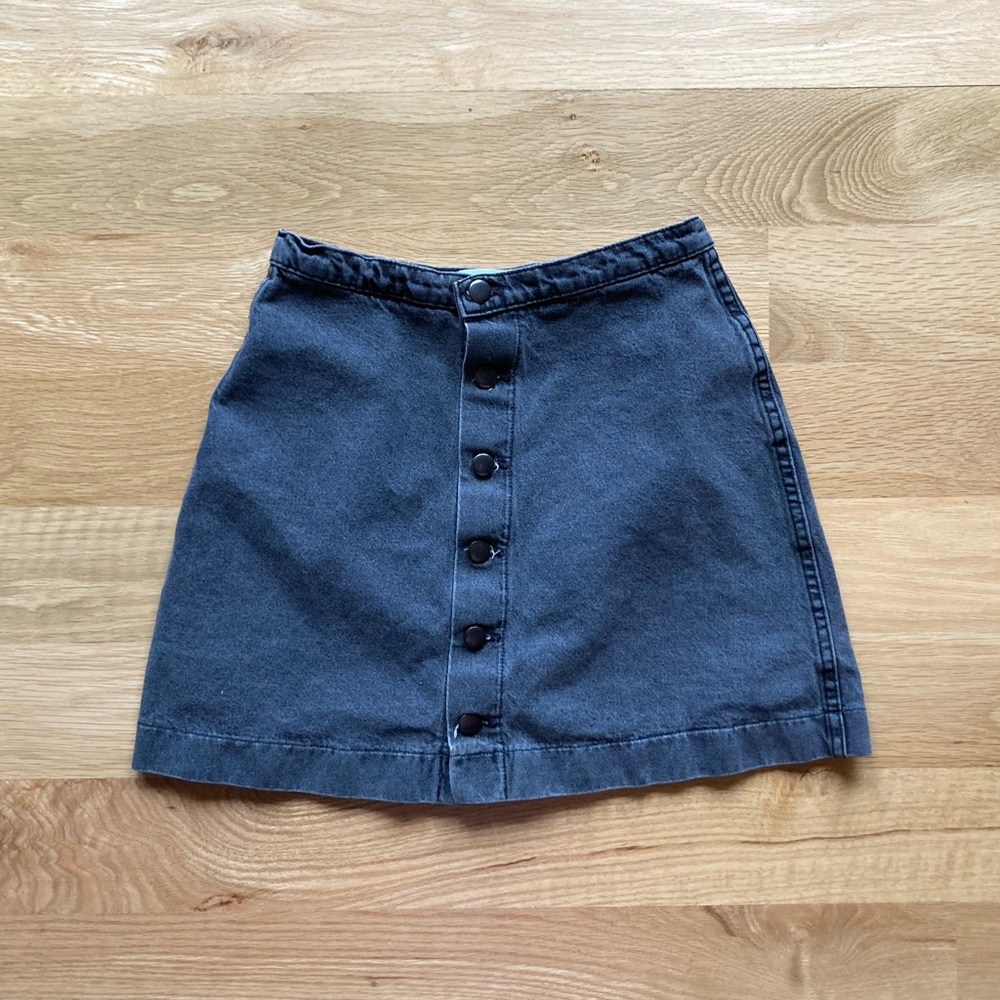 American Apparel 90s Denim Mini Skirt M EUC Black
